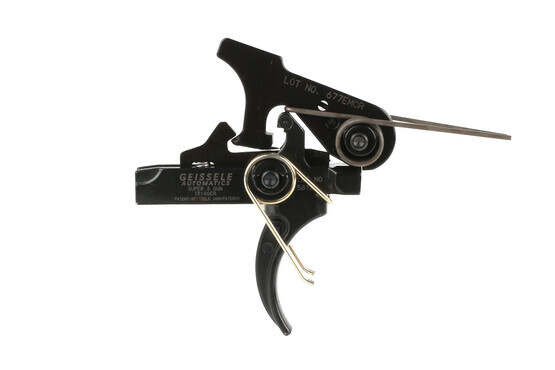 The Geissele Automatics Super 3 Gun S3G Hybrid AR15 Trigger features a curved trigger bow.